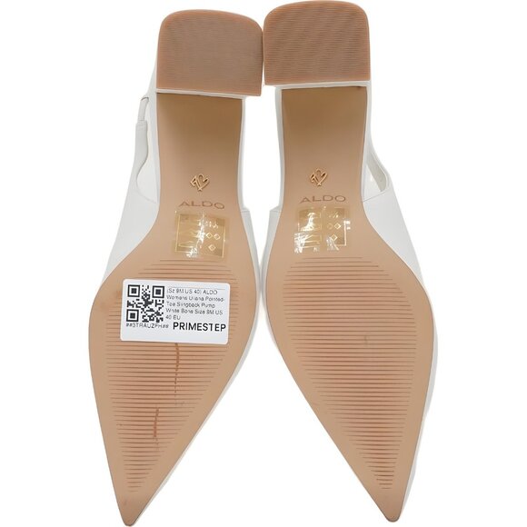 ALDO Uliana Pointed Toe Slingback Pumps White Bone Women US 9M EU 40 - Picture 6 of 6